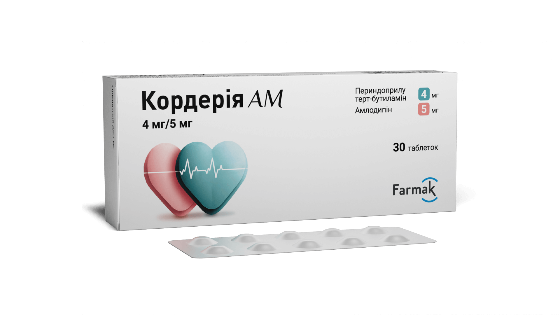 КОРДЕРІЯ АМ 4 мг/5 мг таб. №30